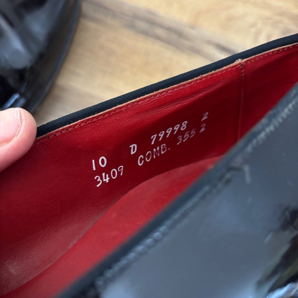 Allen Edmonds Ritz Tuxedo Loafers Black Patent Leather Grosgrain Bow Men’s - Picture 2 of 8